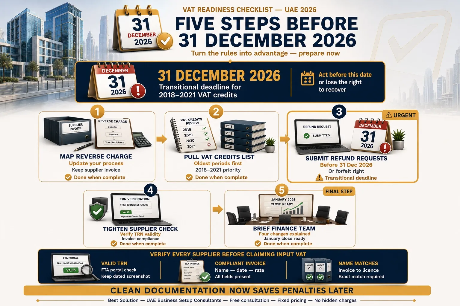 2026 UAE VAT readiness checklist for SMEs